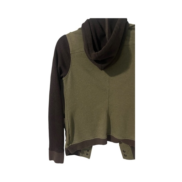 REI Jacket Hooded Black Green Outdoor Hiking Women Size XS - Picture 8 of 13